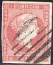 Spain - 1856 - Isabel II - 4 Cu. - Red - Characters, Isabel II - Edifil 48 - 0